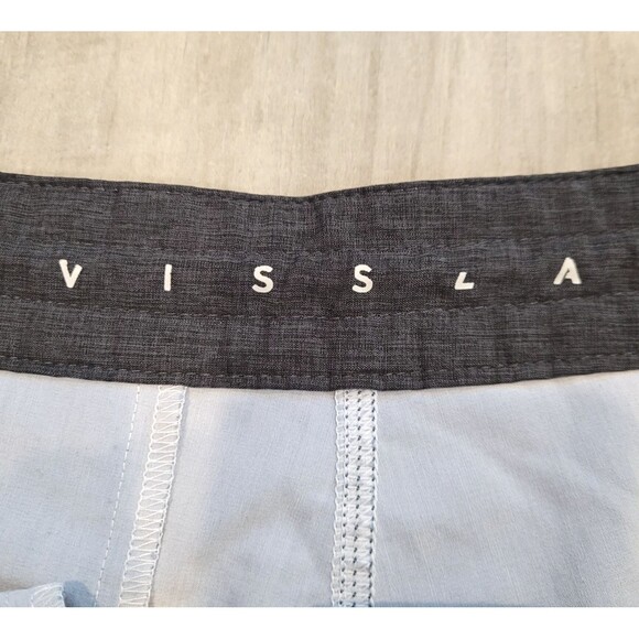 Vissla Men's Swim Trunks Size 31 Boardshorts Striped Back Pocket Neutral - Picture 3 of 6